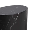 DICE Nest of 2 Oval Coffee Tables - Black Marble Effect