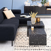 DICE Nest of 2 Square Coffee Tables - Black Marble Effect