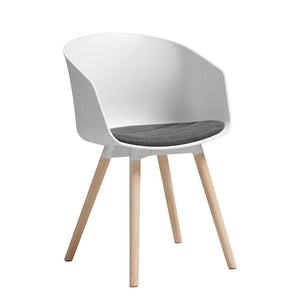 LIDAN Dining Chair - White & Natural