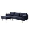 AKEMI 3 Seater Sofa with Left Chaise - Blue