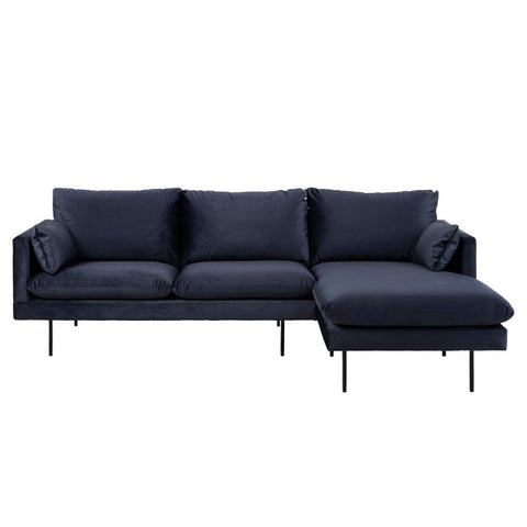 AKEMI 3 Seater Sofa with Right Chaise - Blue - innovatec.com.au