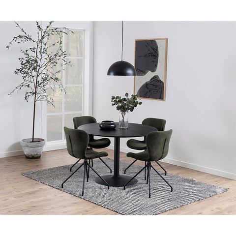 TITAN Round Dining Table 110cm - Black - innovatec.com.au