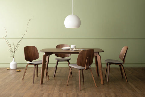 AVARIE Dining Chair -  Grey & Walnut - innovatec.com.au