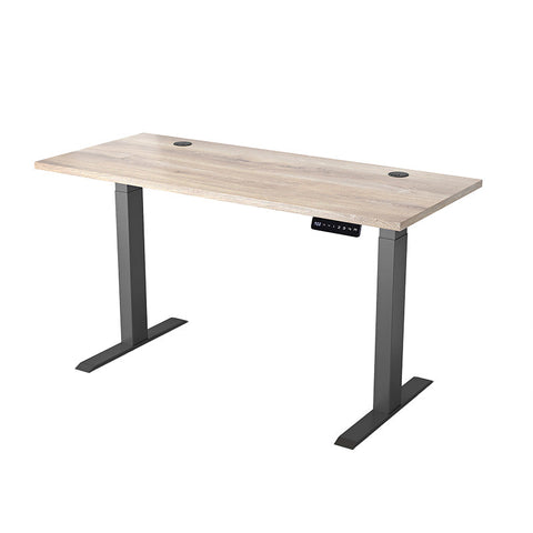 ALVIS Standing Desk with Lift 1.5M - Warm Oak & Black