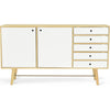 AXTELL Sideboard  180cm - White & Oak