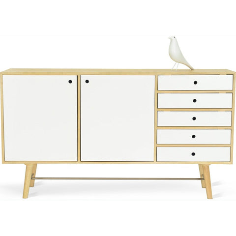 AXTELL Sideboard  180cm - White & Oak - innovatec.com.au