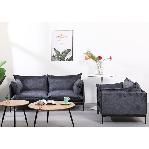 SINCLAIR Single Seater Sofa in Charcoal - innovatec.com.au