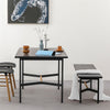 NELLIE Dining Table 150cm - Black & Natural