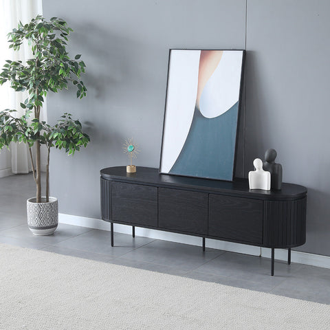 KAIDAN Entertainment TV Unit 160cm - Black - innovatec.com.au