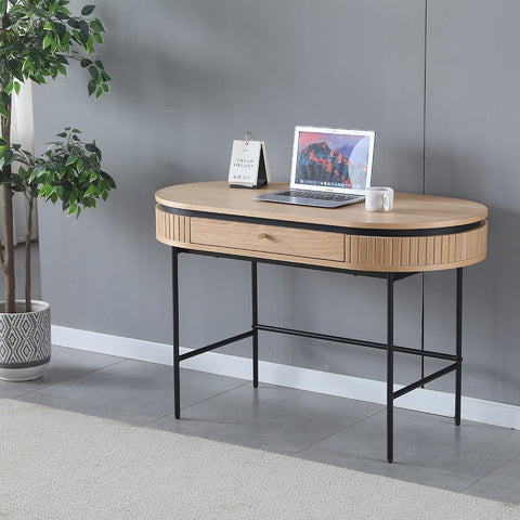 KAIDAN Study Desk 120cm - Oak & Black - innovatec.com.au