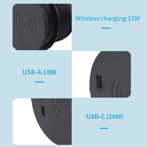 Desk Wireless Charger 18W - Black - innovatec.com.au