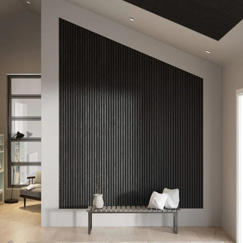 WOODFLEX Flexible Acoustic Wood Wall Panel 270cm - Black Veneer - innovatec.com.au