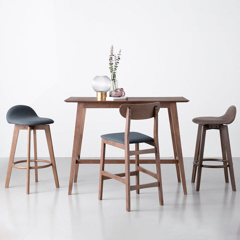 MORA Bar Stool - Chestnut & Walnut - innovatec.com.au