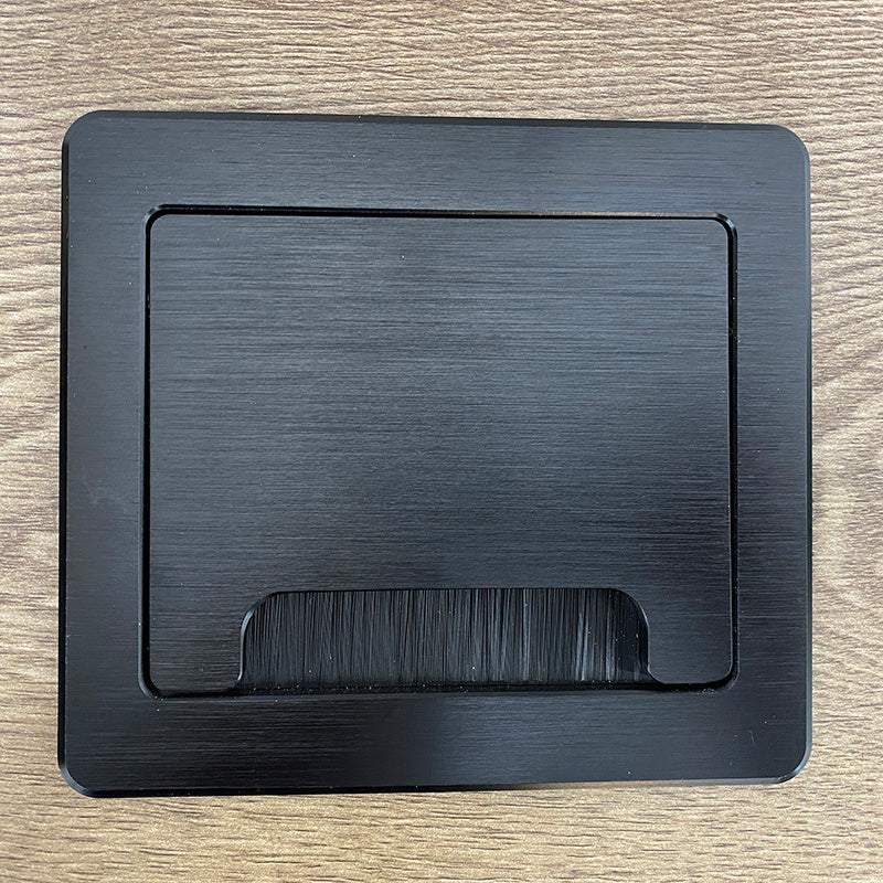 In Desk Cable Management Cubby Power & USB Box - 13cm - Black ...
