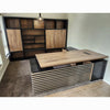 PHOENIX Sit & Stand Electric Lift Executive Desk with Left Return 2.2M - Warm Oak & Black