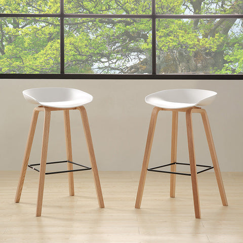 NORTE Bar Stool - Natural & White - innovatec.com.au