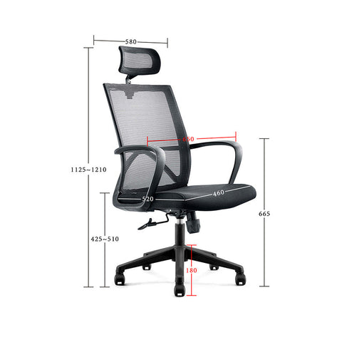 ERIK Executive Office Chair with Headrest- Black - innovatec.com.au