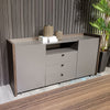 RADDIX Credenza Cabinet 160cm - Iron Grey & Brown