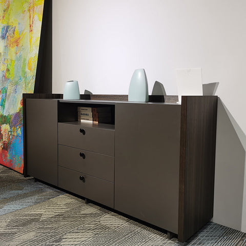 RADDIX Credenza Cabinet 160cm - Iron Grey & Brown - innovatec.com.au