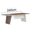 ANDERS Boardroom Table 240cm - Australian Gold Oak & Beige