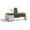 ANDERS Executive Desk Reversible Return 2.0M - Australian Gold Oak/ Beige