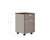ANDERS Mobile Drawer Cabinet 40cm - Australian Gold Oak & Beige