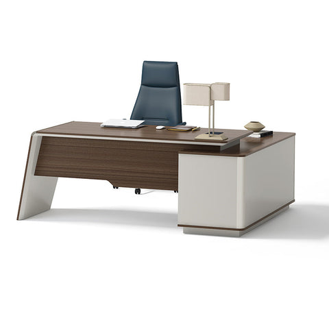 ANDERS Executive Desk Reversible Return 2.0M - Australian Gold Oak/ Beige - innovatec.com.au