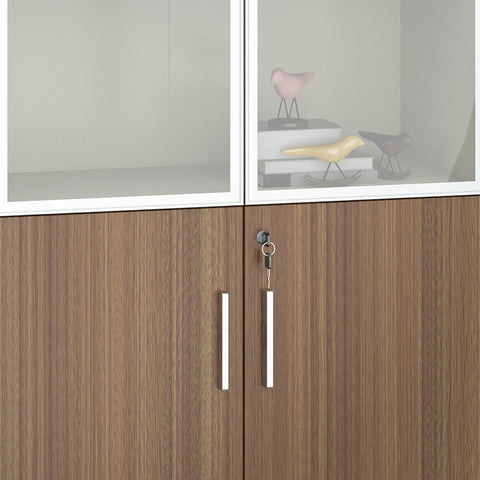 ANDERSON 2 Door Display Unit 80cm - Australian Gold Oak & Beige - innovatec.com.au