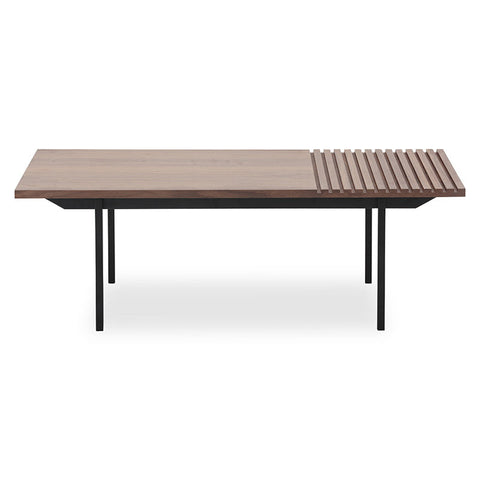 TOZZI Rectangular Coffee Table 120cm - Walnut & Black - innovatec.com.au