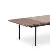 TOZZI Square Coffee Tables 85cm - Walnut & Black