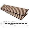 WOODFLEX Flexible Acoustic Wood Wall Panel 240cm - Black Veneer