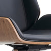 TYLER High Back Office Chair - Walnut & Black