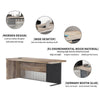 AFTAN Executive Desk Right Panel 180cm - Warm Oak & Black