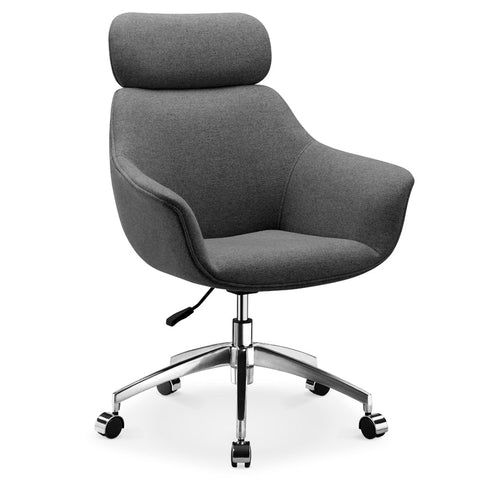 Sable Office Chair with Adjustable Headrest - Grey