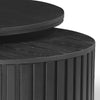 PIPER Nest of 2 Round Coffee Table 65-80cm - Black
