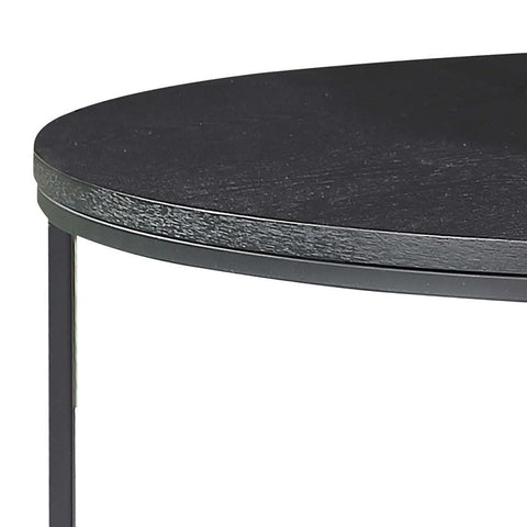 BRANDI Nest of 2 Tables 75/90cm - Black - innovatec.com.au