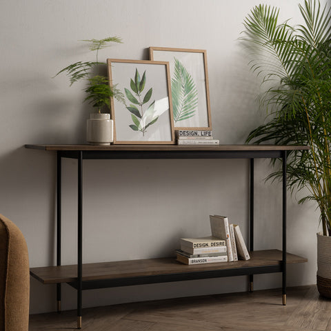 HAMILTON Console Table Solid Acacia Wood 140cm - Toffee - innovatec.com.au