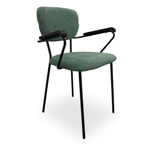 KELBY Arm Chair - Jade + Black
