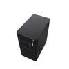 MARLO 3 Drawer Slim Mobile Cabinet - Black