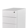 MARLO 3 Drawer Slim Mobile Cabinet - White