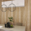 WOODFLEX Outdoor & Indoor Solid Hard Wood Slat Wall & Ceiling Cladding - Oak - 2700mm x 560mm