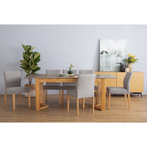 Ladee Dining Chair - Oak + Silver - innovatec.com.au