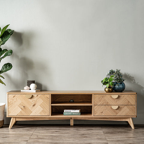 LOFTUS Entertainment TV Unit 180cm - Oak - innovatec.com.au