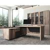 BALDER Executive Desk with Left Return 2.2-2.4M - Warm Oak & Black