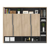 BAXTER Display Cabinet 190cm - Acacia & Carbon Grey