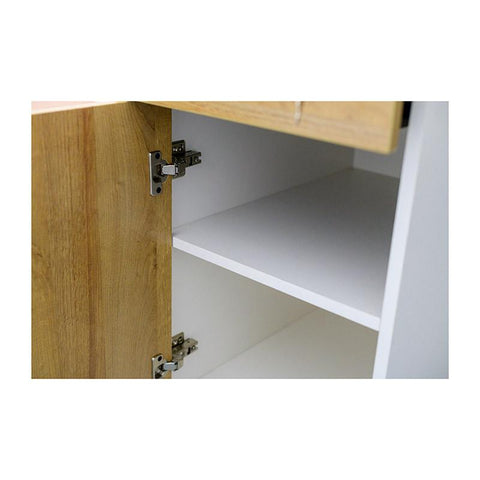 ZIVA Reception Desk 2.4M with Left Panel - White - innovatec.com.au