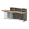 JARIN  Reception Desk 2.4M Right Panel - Carbon Grey & White Colour