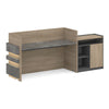 KERAN  Reception Desk 2.44M Left Panel - Acacia & Carbon Grey Colour