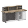 JARIN  Reception Desk 1.8M Left Panel - Carbon Grey & White Colour