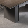MADDOK Boardroom Table 2.4M - Chocolate & Charcoal Grey